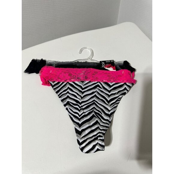 Love Affair 2 pack Lace waistband thongs plus size 2X NWT - Picture 1 of 3